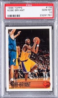 1996-97 Topps #138 Kobe Bryant Rookie Card – PSA GEM MT 10